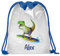 Personalizable Bolsa de Gimnasio en la Piscina con Nombre Bolsa Transparente 30 x 40 cm Bolsa Impermeable Gymsac Bolsa de Cuerdas Bolsa de Estampado Fitness Dino [010]