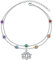 Flyow Bracelet de cheville pour femme - Double œil - Turquoise/infini - Réglable - Pour l'été - Cadeau, 9 + 1,5 Zoll