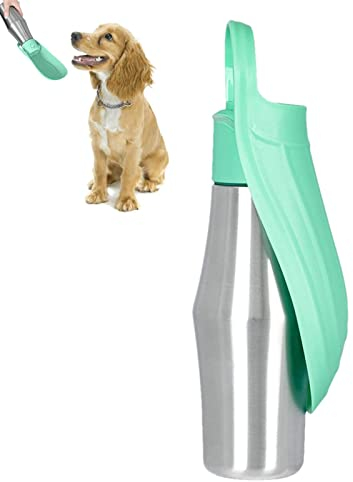 Hunde Wasserflasche - Hundetrinkflasche Für Unterwegs - 750ml Auslaufsicherer Tragbarer Hunde Wasserspender - Edelstahl Trinkflasche Hund - Hunde Wasserspender Reise Zubehör