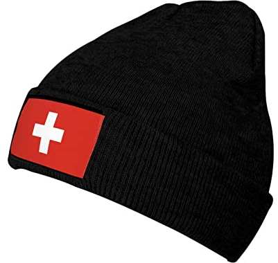 408 Flagge Der Schweiz Herren Damen Wintermütze Weich Slouchy Beanie Mütze Klassische Kopf Wraps Für Laufen Winter Angeln