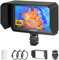Godox GM6S 4K Táctil Cámara Monito 5,5 Pulgadas Externo Monitor 1200nit 1920x1080 IPS HDMI 3D LUT con LUT 3D NP-F550 Batería Parasol para Microslr&DSLR para Canon Nikon Sony