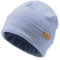 Sterntaler Beanie aus feiner Strickware - Unisex Baby und Kinder Mütze mit Umschlag - Übergangsmütze einfarbig - samtblau, 55