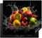 KitchenYeah© Coperchio Piano Cottura 59x52 cm Cucina Copri Fornelli Tappetino Induzione Antiscivolo Piastra Protezione Frutta - Mela - Arancia - Rosso - Acqua