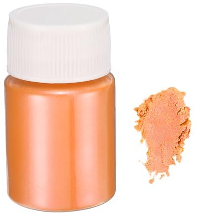 QUARKZMAN 15g/0.5oz Mica Pulver Natürliche Harz Epoxid Pigmentpulver für Gießharz, Autolack, DIY Kunst und Handwerk, Aprikot Gelb