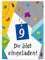 Minkocards 12 Einladungskarten zum 9. Kindergeburtstag Klettern Bouldern Mädchen Jungen Einladungen neunte Geburtstag