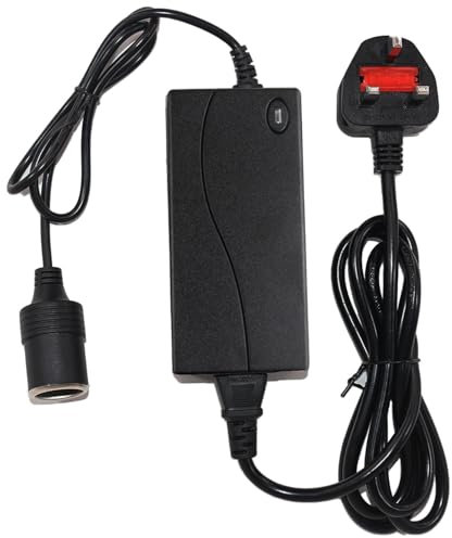 YIBEWANL 240V to 12V Adapter (5A 60W) 240V Mains to 12V Adapter Cigarette Lighter Voltage Converter Car Charger Converter Power Supply Car Converter Cigarette Lighter Socket to UK Plug