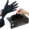 Black Disposable Nitrile Gloves, Multipurpose, Medical Exam Gloves, Chemical Resistant, Powder-Free, Latex-Free, Puncture-Resistant, Food Safe, Cleaning, Tattoo, Box of 100 Gloves (200, SMALL)