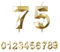 FUZVOL Birthday Cake Candles, Gold Number 75 Candle,Cake Topper Decorations
