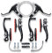 CNCLOL Bike V Brake Set, Bicycle V Brake Set for Front& Rear, V Brake Caliper Set For Road Bike/Mountain Bike/MTB/BMX.Black/Red