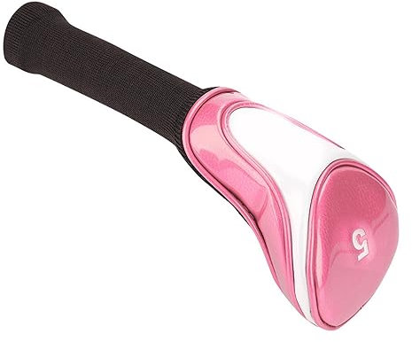 Qukaim Golf Club Headcover Pink PU Leather Golf Putter Head Cover, Club Headcover Accessory for Golf Activity, Fits Standard Size Putter, Ideal for Golf Enthusiasts