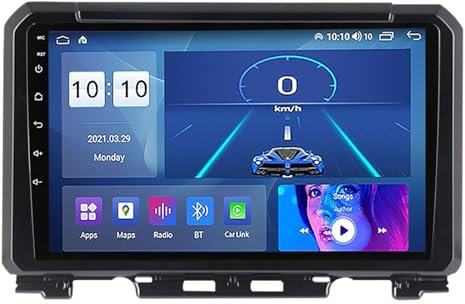 ZGYBDH Android 12.0 Touchscreen Autoradio 2 Din per Su-Zuki Jimny 2018-2023 Navigazione GPS Satellitare 9'' Touchscreen Unità Principale Lettore Multimediale Ricevitore FM BT con 4G 5G Wifi SWC DSP C