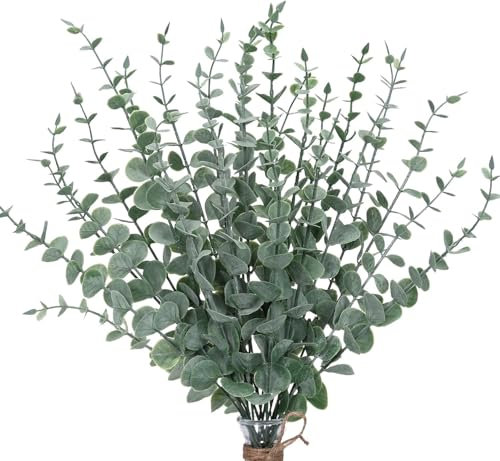 HhBdy 30 Stück Eukalyptus Getrocknet 41 cm Getrockneter Eukalyptus Dekoblumen Natürliche Trockenblumen für Hochzeit Eukalyptus Deko für Hochzeit, Blumen Arrangements Heim Décor