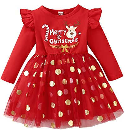 Generico Abito Elegante Neonata Invernale Abito Cerimonia Neonata Gonna Salopette Neonata Neonata 6 Mesi Femmina Tutina Neonato 0-3 Mesi Copristivali Carnevale Maglione Natalizio Bambina 7 Anni