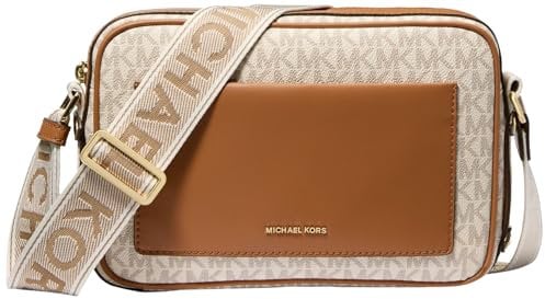 Michael Kors Women Lg Ew Pckt Xbody Hand Bag, Vanilla/Acrn
