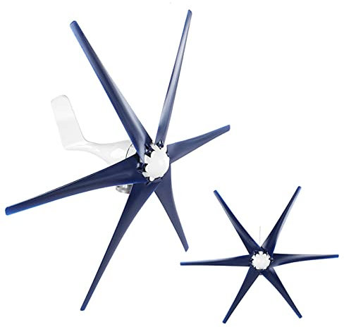 Kit Generatore Eolico, Piccolo Generatore Eolico con 6 Pale Progettato Facile Installazione, 800 W per Barche, Terrazze e Cabine (24V)
