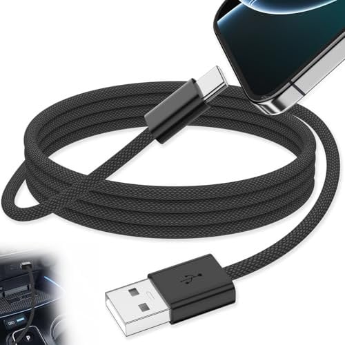 Car CarPlay Cable USB C for Apple for iPhone 16 Pro 16e 15 Plus Woven Braided 1M 3FT USB to Type C Car Play Cable Audio Navigation Link Cord for Chevy for Silverado 2016-2024 for Toyota 2019-2024 RAV4