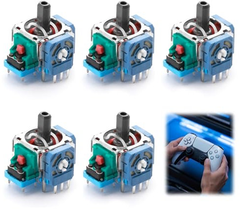 teasteam Joysticks Analogiques 3D pour Manette PS5 Remplacement Module Joystick PS5 Ω2K3 Thumbstick Contrôle Précis Réparation Rapide Manette avec Potentiomètre Bleu pour Playstation 5 Dualsense Edge