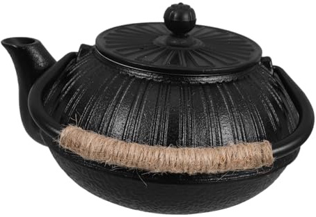 Europäische Elegante Retro-Teetasse, japanischer Teesieb aus Gusseisen, 600 ml, Wasserkocher für Holzofen, Kleiner Topf, Filter