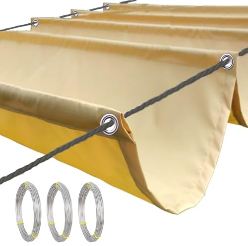 ZXHKZDX Esterno Onda Telo Ombreggiante Retrattile Personalizzazione, HDPE Scorrevole Sostituzione Tenda per Pergola, Telo Telescopico Kit Tenda DSole per Patio Giardino
