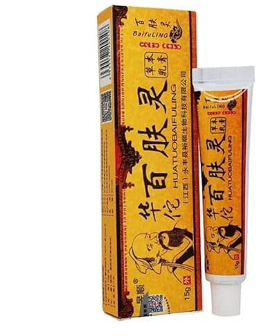 HUATUOBAIFULING – Crème chinoise Bai Fuling traditionnelle à Base de Plantes - 15g - Soin Quotidien Hydratant et Doux - Texture Légère Non Grasse