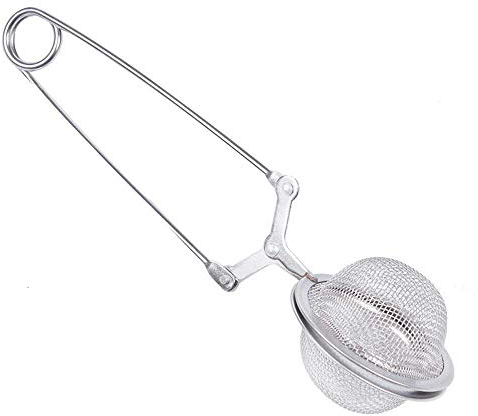 LANYUER Stainless Steel Spoon Tea Leaves Mesh Ball Infuser Filter Squeeze Strainer Sphere Locking Spice Herb