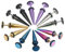 Aroncent Ohrringe Fake Plug Spike: 6 Paar Mischfarben mit Gummi O-Ringe Fakeplugs Dehnstab Edelstahl Taper Ohr Tunnel Piercing Ohrstecker Ohrringe Expander Durchmesser 8mm
