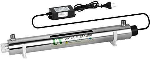 GRASSAIR Filtre de Filtration UV Ultra Violet 40W avec Filtre à Eau pour stérilisateur pour Toute la Maison, 10GPM (2.3T / H), mâle 3/4 avec Alarme de sécurité pour Ballast