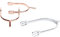 NETPROSHOP Damen Knopfsporen oder Stabsporen aus Edelstahl Silber oder Rosegold Auswahl, Groesse:Typ D