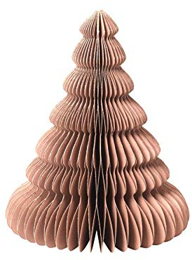 broste Christmas Paper Weihnachtsbaum ø 13 cm, h 15 cm - Indian tan