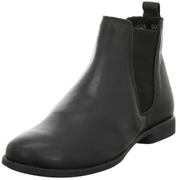 THINK! Damen AGRAT leder gefütterter, nachhaltiger Chelsea-Boots, 0000 Schwarz,43 EU