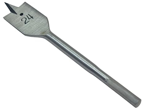 Flat Wood Drill Bit Carbon Steel Spade Paddle Bits for Woodworking, Nylon Storage Pouch Included (24mm - 152mm)