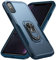 MilanNice Cover per iPhone X/iPhone XS Custodia Antiscivolo con Anello Regolabile 360 Gradi in TPU Morbido Nuovo Design Protettiva Resistente Antigraffio,Blu