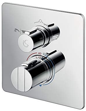 Ideal Standard A5880AA Concept Easybox Einbau-Duscharmatur mit Umsteller, quadratische Frontplatte, Chrom