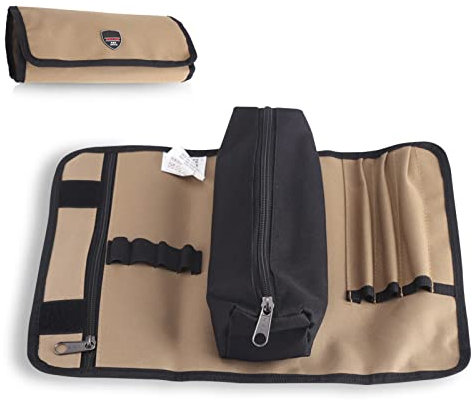 Small Hand Tool Organiser Storage Case,Roll Up Pouch,Tool Roll Bag Foldable Tool Bag Small 14.17×9.84×0.39inch Electricians Tool Storage Holder Wrench Pouch Storage for Plumber, Carpenter