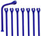 Youning Silikon Weinglas Geschirrspüler Becherhalter Weinglashalter Spülmaschine Weinglas Halterung Glashalter Geschirrspüler weinglashalterung Einstellen Safer Stemware Saver (blau-8pcs)