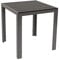 DEGAMO Bistrotisch Sorano 70x70cm rechteckig, Gestell Aluminium Silbergrau, Tischplatte Kunstholz dunkelgrau, wetterfester Gartentisch