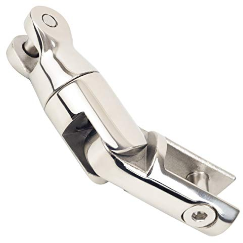 HonuNautic Edelstahl Ankerwirbel Ankerverbinder 6mm bis 8mm | INOX 316, Asis 316, Nirosta | dreiteilig mit Drehgelenk und Knickgelenk zum Verbinden von Anker und Ankerkette