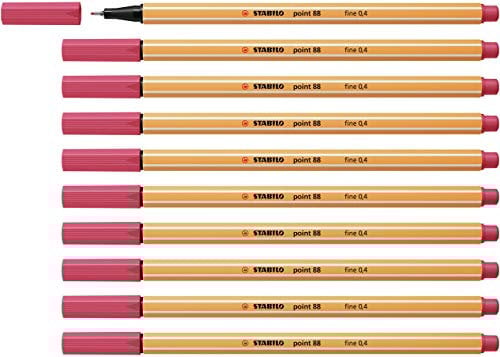 STABILO - Fineliner - point 88-10er Pack - erdbeerrot