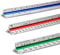 Architektonisches Lineal aus Aluminium, 30,5 cm, dreieckig, für Architekten, Zeichner, Studenten und Ingenieure, farbkodiert