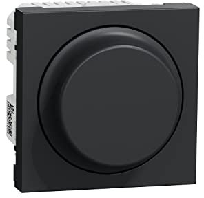 Schneider Electric NU351654W Wiser Unica - variateur rotatif - 2 fils - Zigbee - anthracite - méca seul