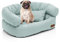 Juelle Hundebett - mittelgroße Hunde Sofa Abnehmbarer Bezug maschinenwaschbar flauschiges Bett, Hundesessel Santi S-XXL (Größe: M - 80x60 cm, Hellmint)