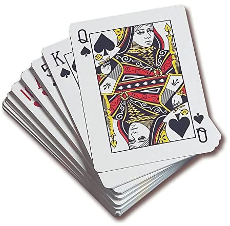 JKG® STANDARD PLAYING DECK OF CARDS - Plastic Coated | 52 Cards & 2 Jokers Deck | Poker, Snap, Black Jack, Solitaire, Rummy, Family Card Games