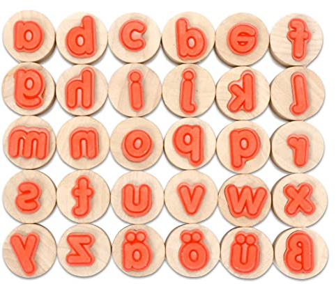 Sunnysue 766240 - Buchstaben Holzstempel - Grundschule schreiben Lernen