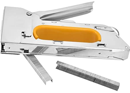 Tacker Polstertacker Robust mit 2400 Heftklammern, Edelstahl Bau Möbelhefter für Holz, Handwerk, Zimmerei, Dekoration, Heimwerken