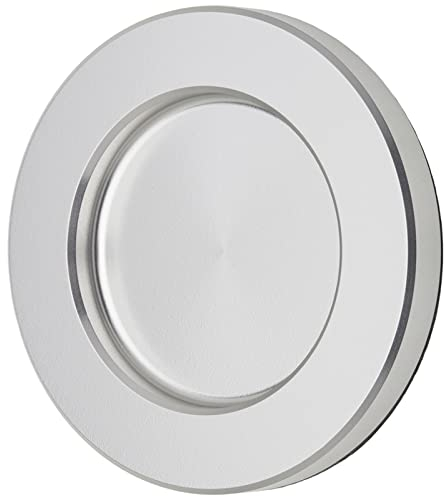 SOTECH Schiebetürgriff TAYO Edelstahloptik Ø 70 x 8 mm selbstklebend (3M VHB), Glastürgriff aus Aluminium, Griffmuschel für Glas- & Zimmertüren, Muschelgriff zum Aufkleben