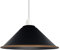 DC VOLTAGE Retro-Vintage-Lampenschirm, Metallkegel-Lampenschirm, einfache Installation, industrieller Lampenschirm, 4 cm, E27-Aufhängeloch, für Küche, Bar, Flur(Black, Golden Line), LSFT220A