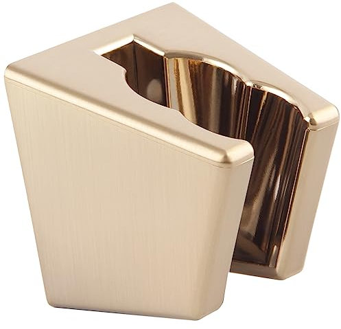 Hand Held Shower Bracket with Two Slot, Aomasi Handheld Shower Head Hose Hanger, ABS Plastic Bidet Sprayer Handle Holder Wall Mount, Brushed Gold