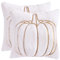 Tosleo 2 Stück Halloween Kissenbezug 45 x 45 cm Doppelseitige Plüsch Kürbis Pailletten Halloween Dekoration Sofakissen für Wohnzimmer Sofa Garten Schlafzimmer Outdoor Zierkissen Couchkissen