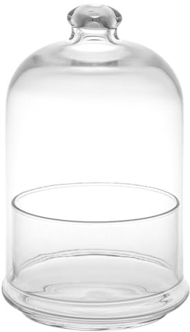 Queensway Home & Dining Tall Clear Glass Display Cake Food Dessert Stand Patisserie with Dome Cover Lid