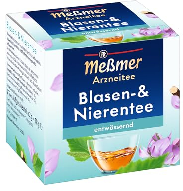 Meßmer Blasen- & Nierentee | entwässernd | 9 Teebeutel | Glutenfrei | Laktosefrei | Vegan